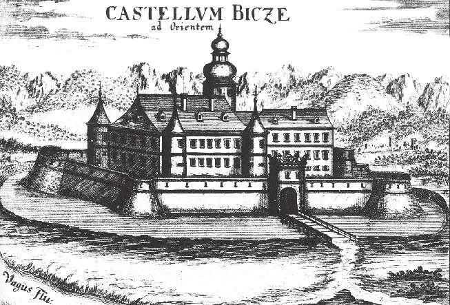 Matthias Greischer: Kaštieľ Bytča z východu, 1680